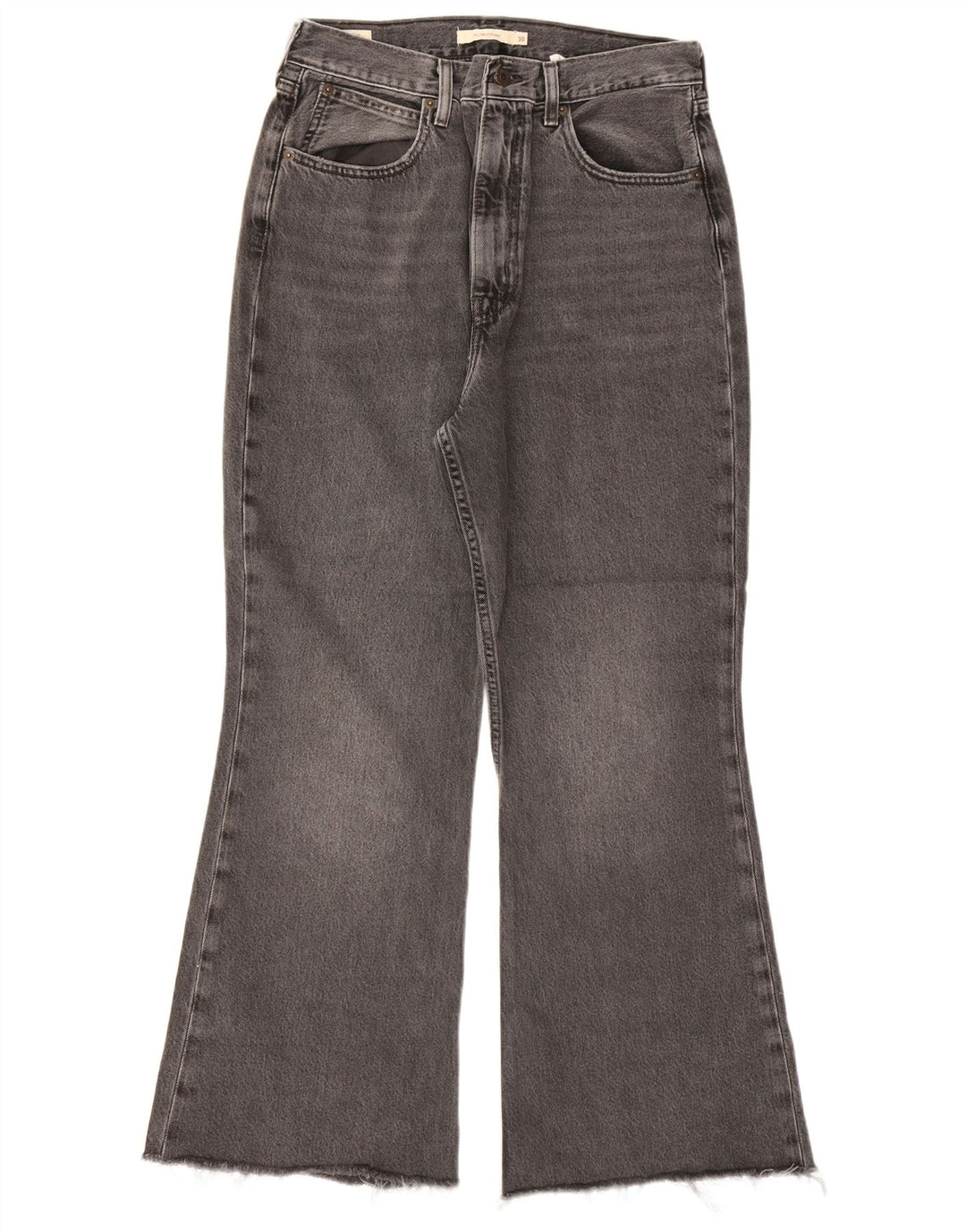 Calça jeans feminina Levi's cintura alta larga W30 L26 algodão cinza