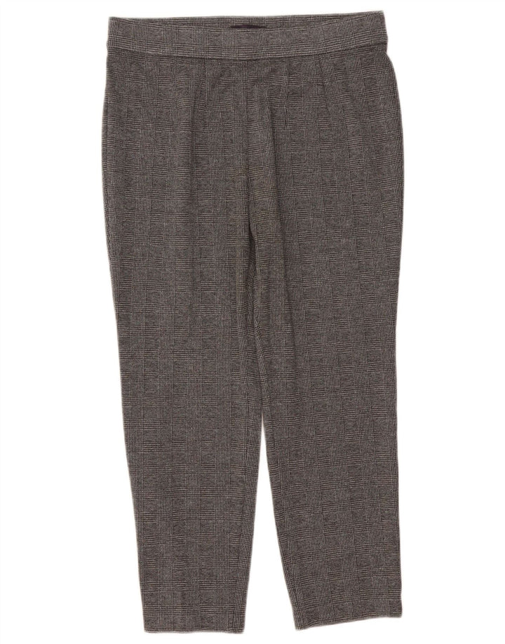 Calças cortadas femininas Marks & Spencer UK 14 grandes W32 L25 cinza