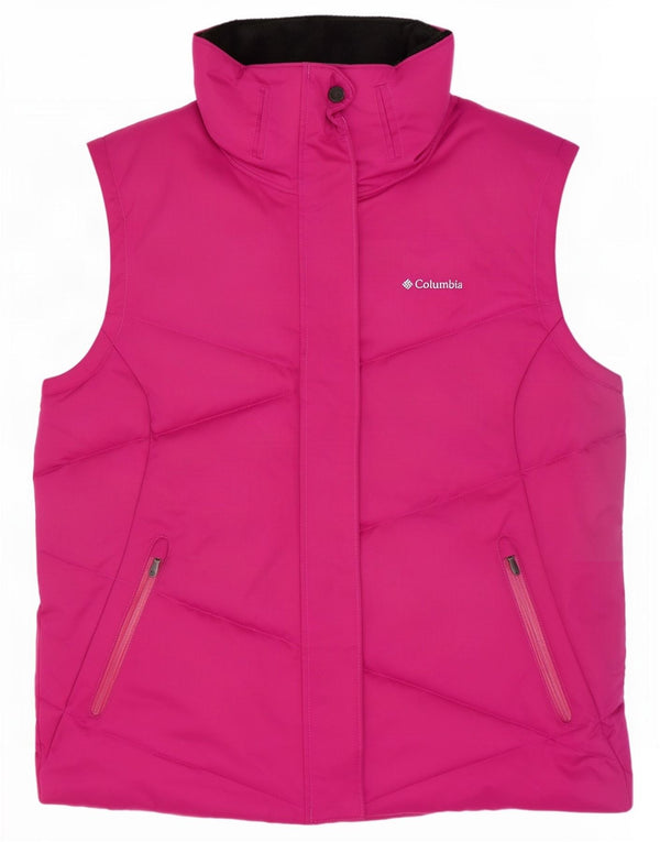 Colete acolchoado Omni-Shield feminino Columbia UK 16 grande poliéster rosa