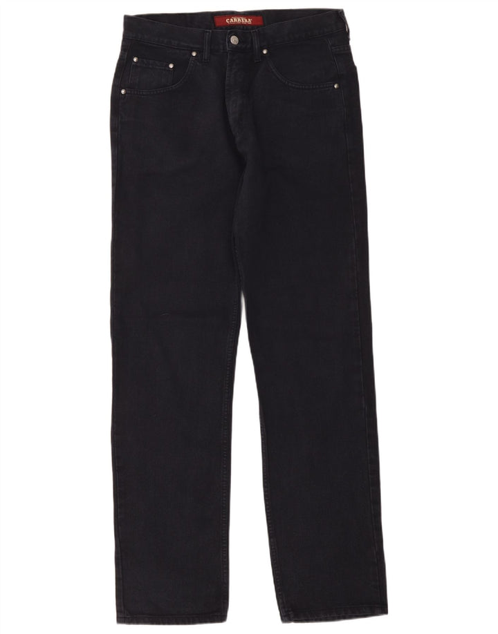 Carrera Mens Straight Jeans W33 L33 Azul Marinho Algodão