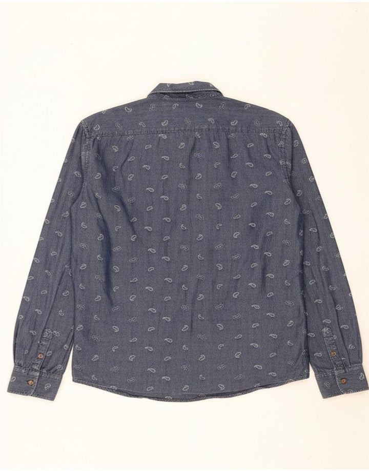 Camisa masculina SUN68 XL azul paisley algodão
