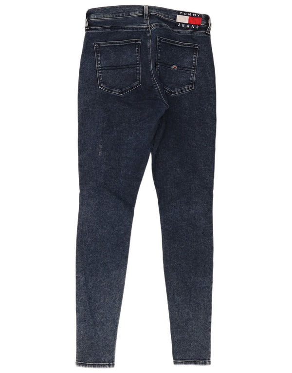 Tommy Hilfiger feminino Sylvia High Rise Skinny Jeans W32 L34 Azul Algodão
