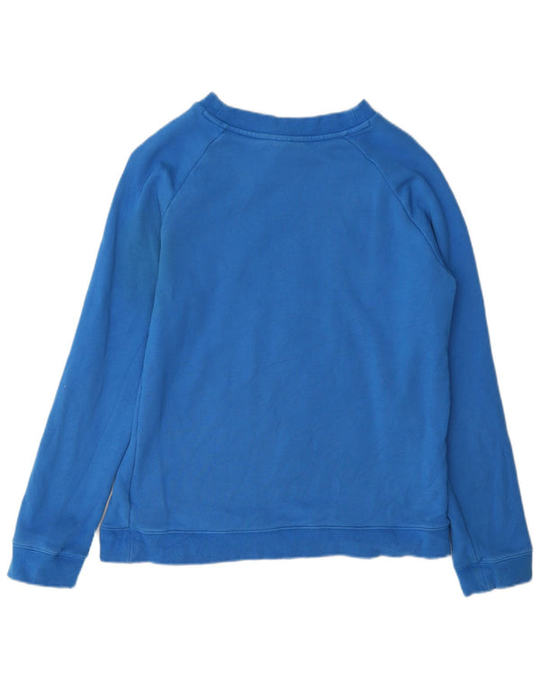 Adidas feminino gráfico moletom jumper reino unido 16 grande algodão azul