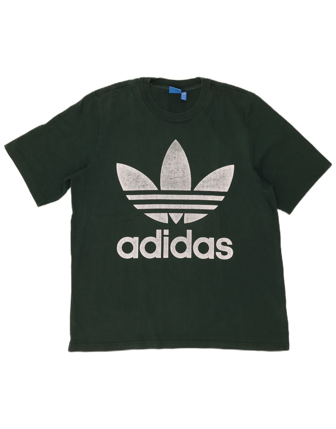 ADIDAS Mens Graphic T-Shirt Top Grande Algodão Verde