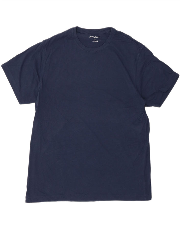Camiseta masculina EDDIE BAUER grande algodão azul marinho
