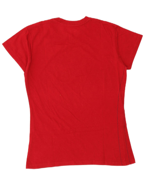 Camiseta feminina Hard Rock Cafe Munich Graphic Top UK 12 Medium Red Music