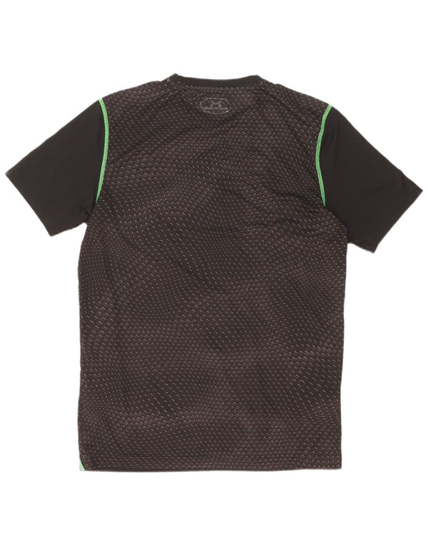 Under Armour Mens T-Shirt Top Pequeno Poliéster Geométrico Preto