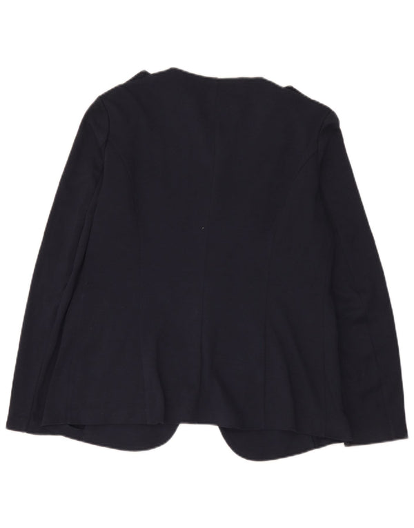 Jaqueta blazer militar feminina Benetton com 1 botão Reino Unido 14 grande azul marinho