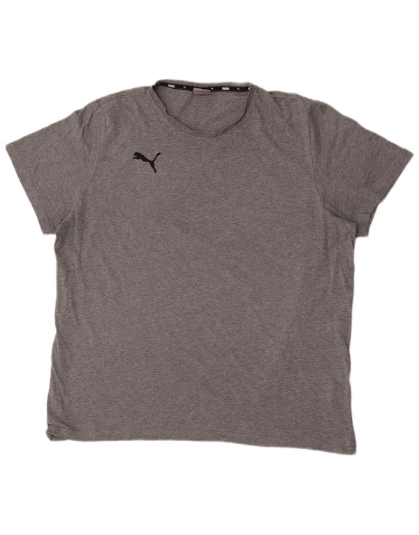 Camiseta masculina Puma Top 2XL algodão cinza