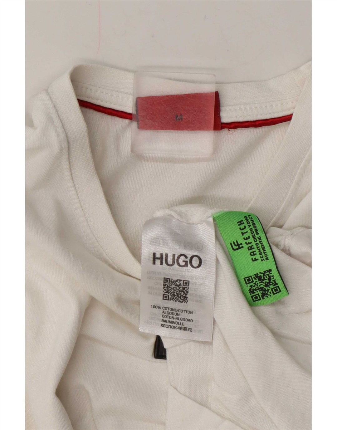 Camiseta masculina Hugo Boss Top médio algodão branco