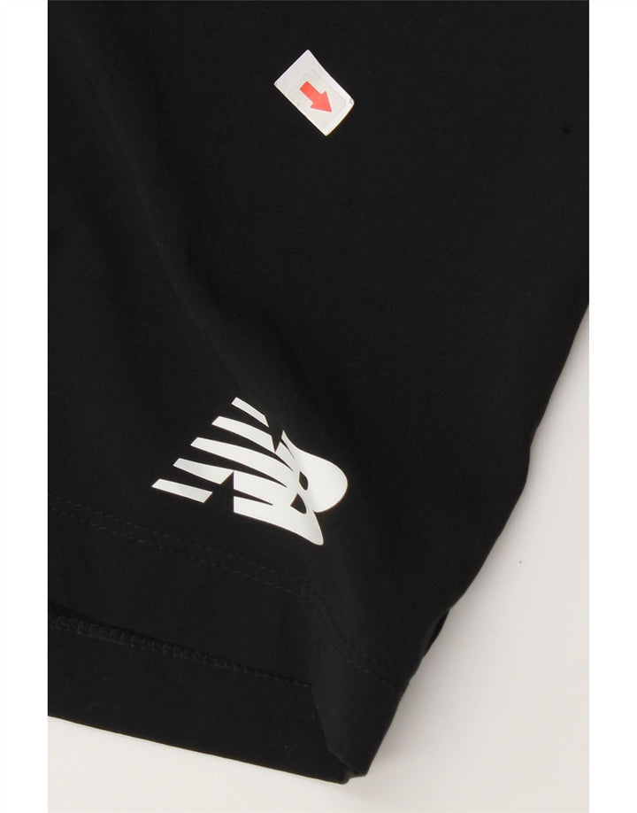 Shorts esportivos gráficos masculinos New Balance poliéster preto grande