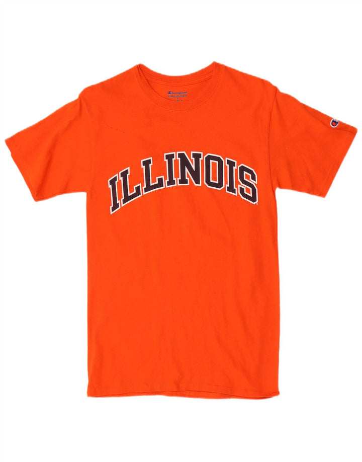Camiseta masculina Champion Illinois Graphic pequena laranja
