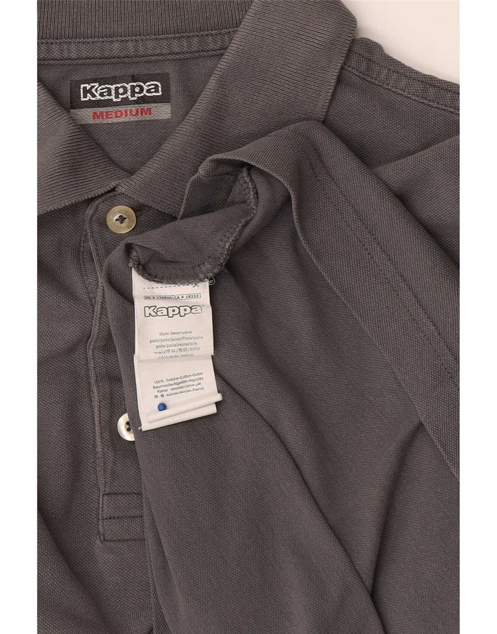 Camisa polo masculina Kappa algodão cinza médio