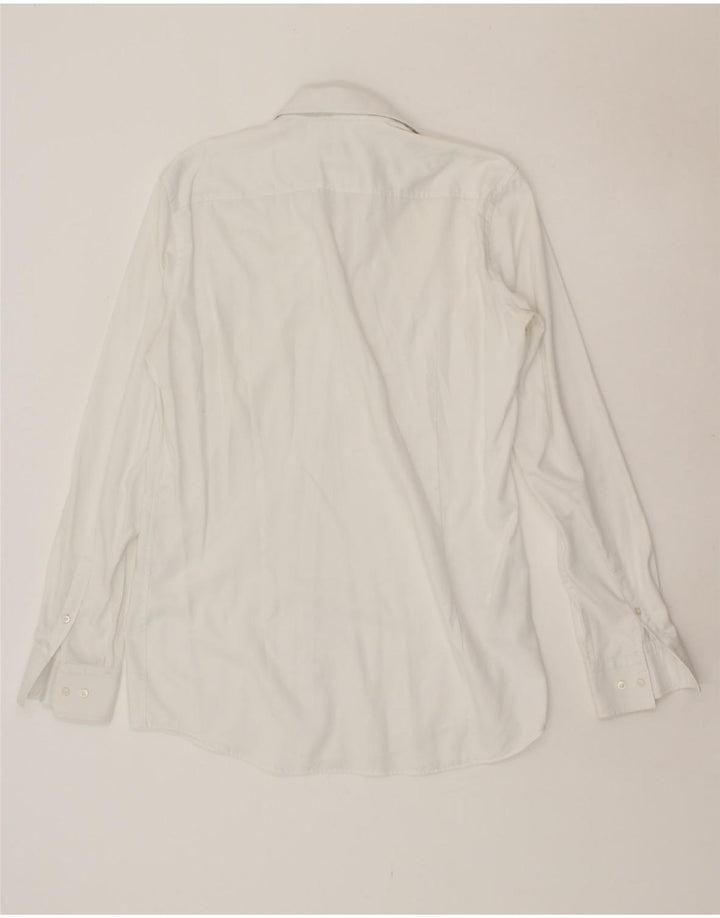 Camisa masculina slim fit HUGO BOSS tamanho 41 algodão branco médio