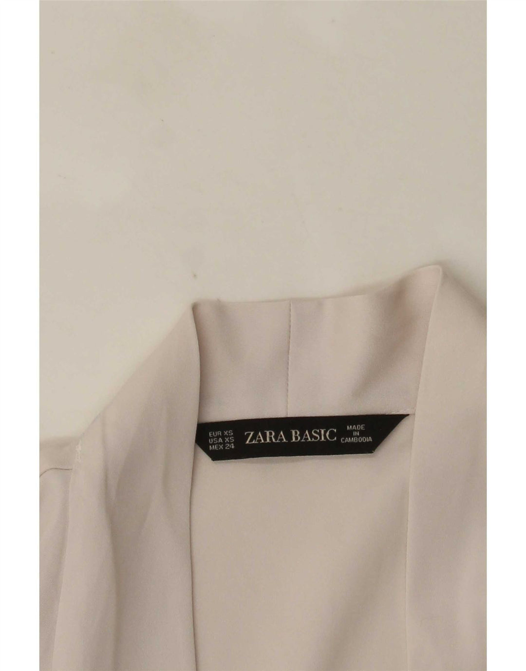 Blusa feminina Zara manga comprida oversized UK 6 XS branco