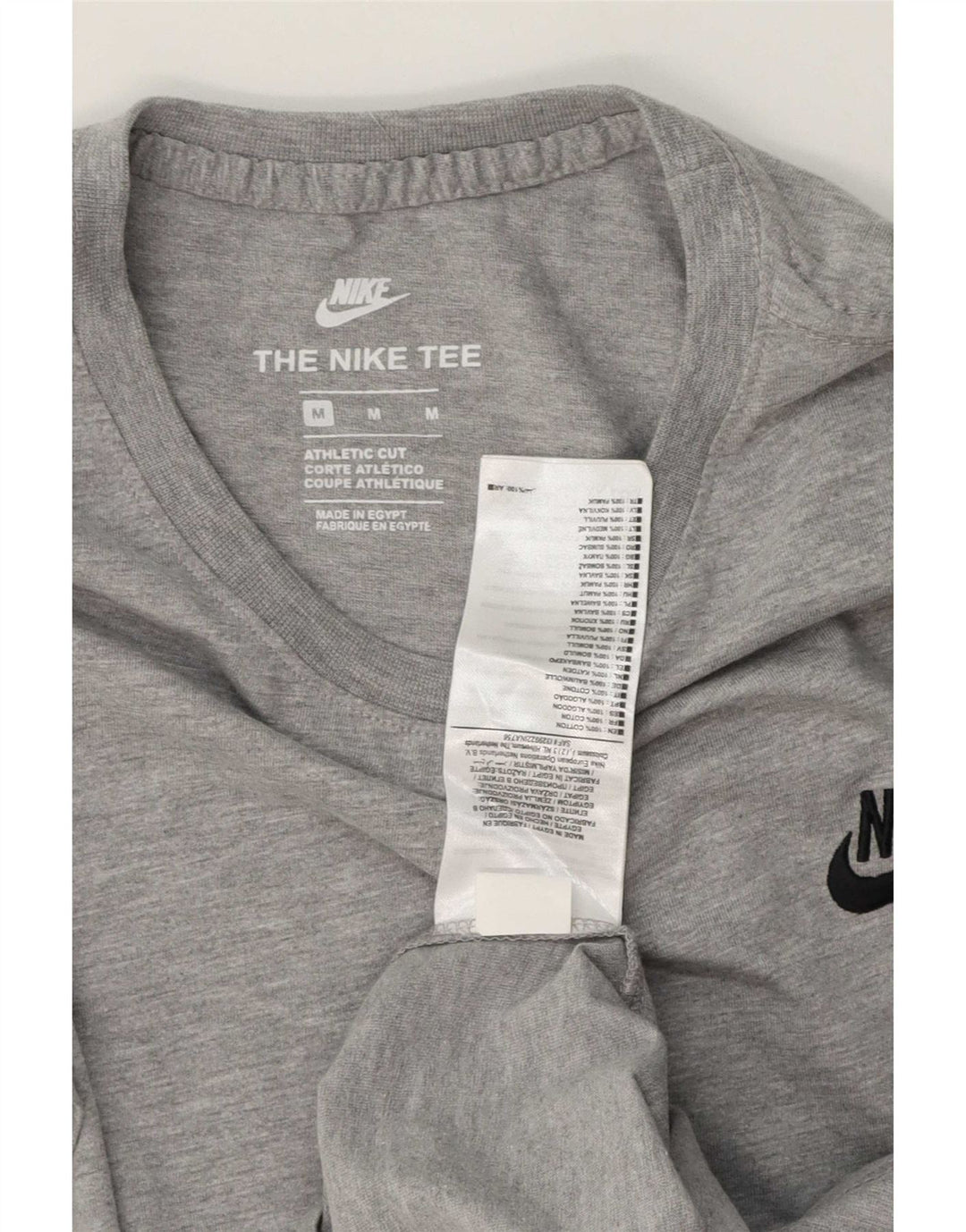 Camiseta masculina Nike Athletic Cut Top cinza médio algodão