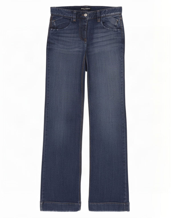 Dolce & Gabbana Jeans retos femininos IT 38 XS W28 L32 algodão azul marinho