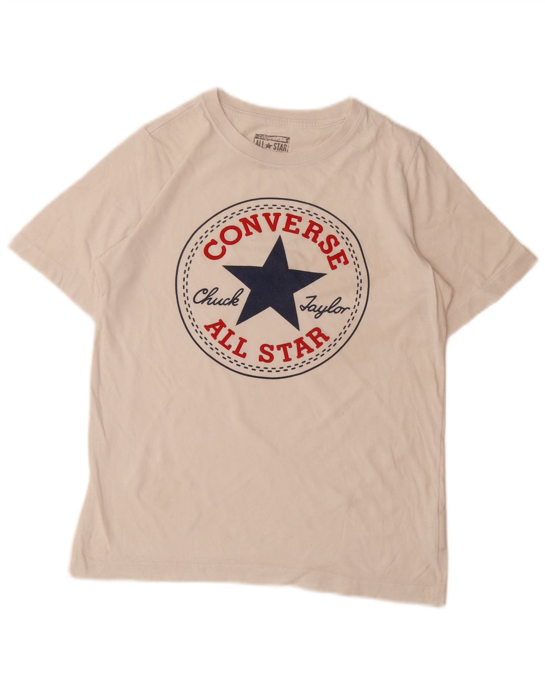 Camiseta gráfica CONVERSE Boys 10-11 anos médio algodão branco