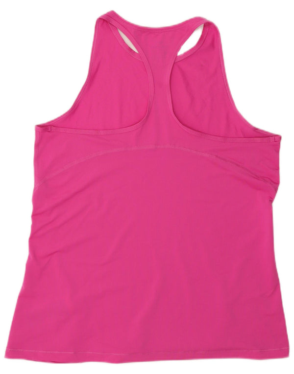 Nike Womens Dri Fit Vest Top UK 14 Grande Rosa Poliéster