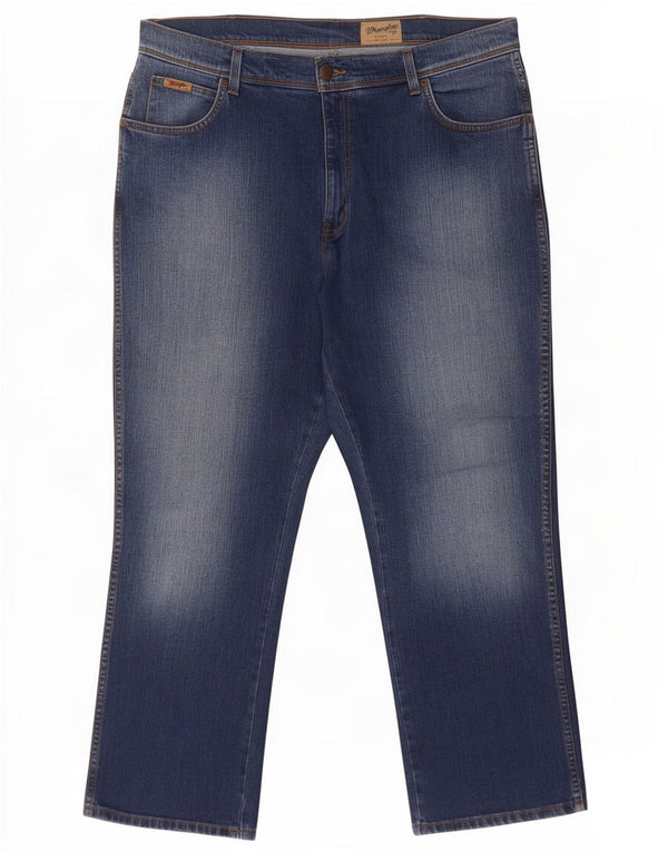 Wrangler Masculino Texas Stretch Straight Jeans W40 L30 Azul Algodão