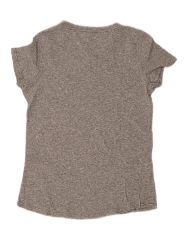 Camiseta feminina Puma Graphic UK 14 algodão cinza médio