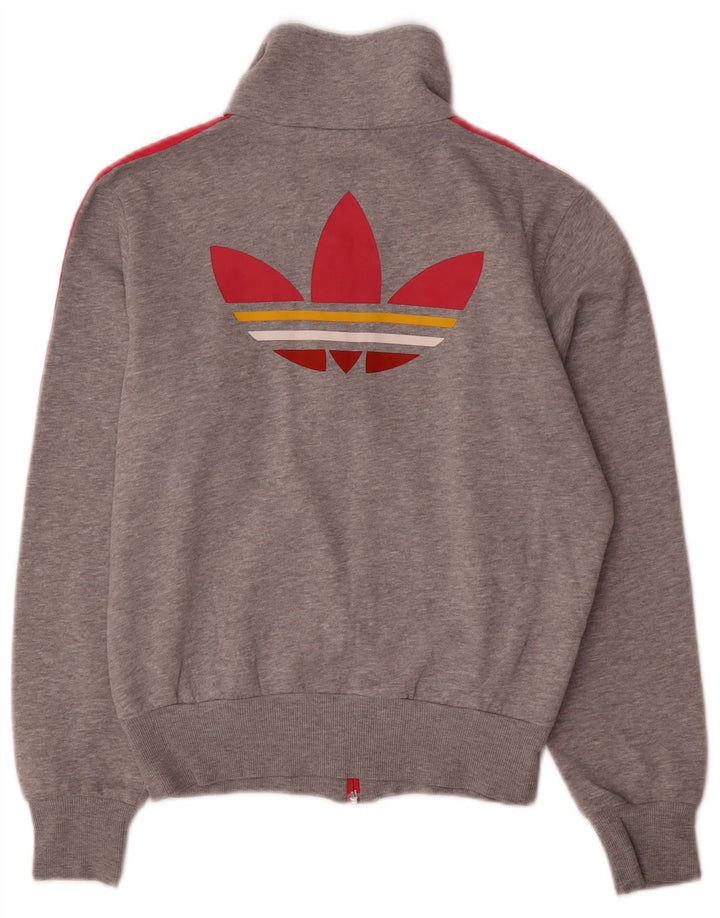 Adidas feminino gráfico oversized agasalho top jaqueta reino unido 10 pequeno cinza