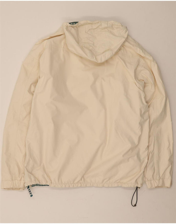 Jaqueta Anorak de grandes dimensões com capuz e capuz feminino Joules Reino Unido 16 grande poliéster branco