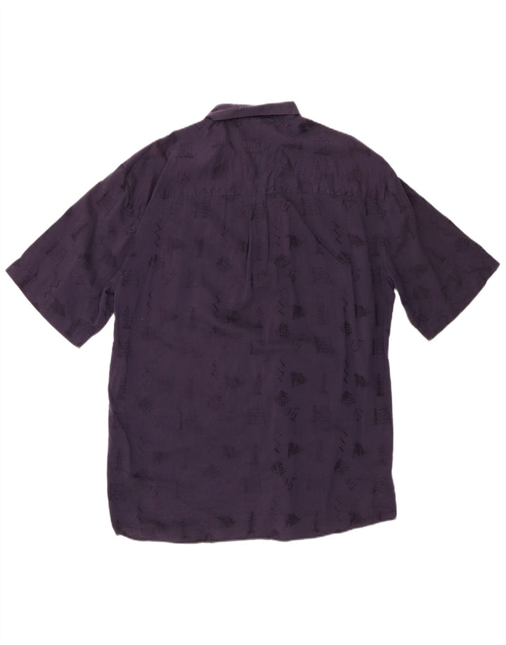 Camisa masculina Angelo Litrico tamanho 39 /40 15 1/2 médio azul marinho geométrico