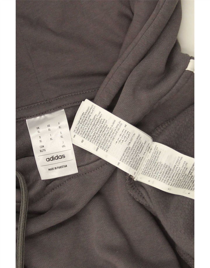 Adidas Mens Hoodie Jumper XL Cinza Algodão
