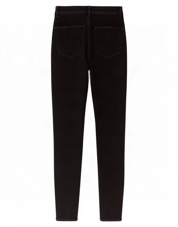 Zara Jeans skinny feminino de cintura alta EU 36 XS W26 L28 preto