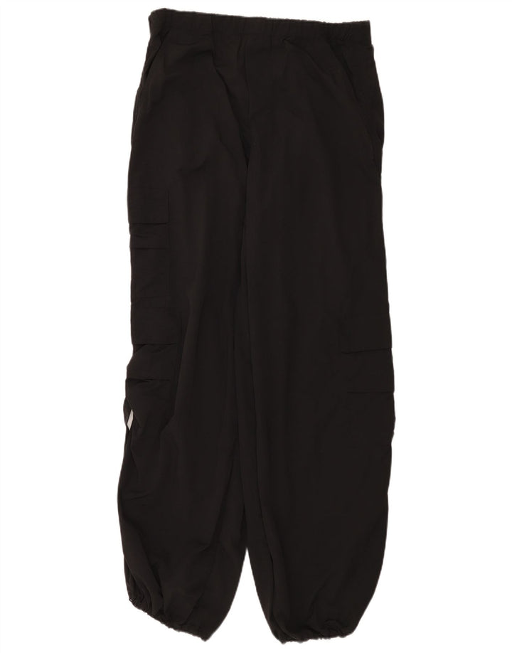 Calça cargo feminina Zara Loose Fit médio W30 L31 preta poliamida