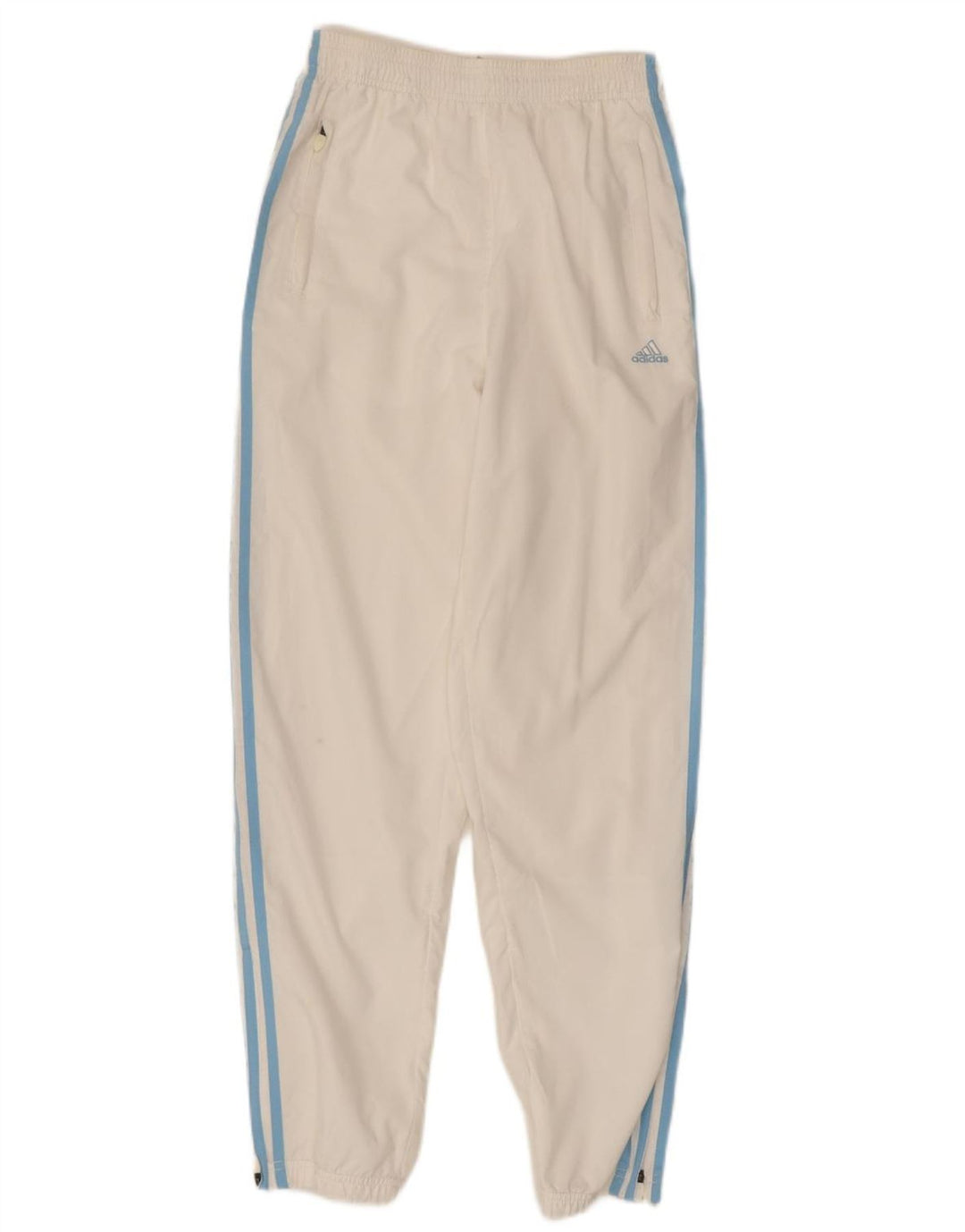 ADIDAS Womens Tracksuit Pants Joggers UK 10 Pequeno Poliéster Branco