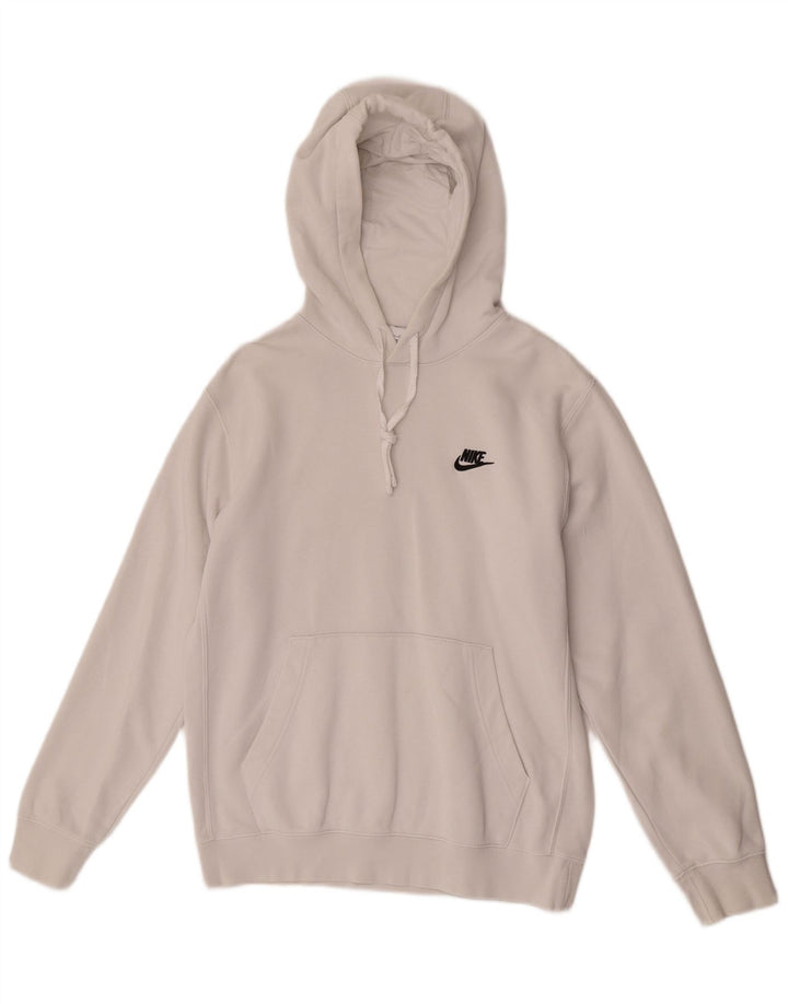 Nike Mens Hoodie Jumper Pequeno Algodão Branco