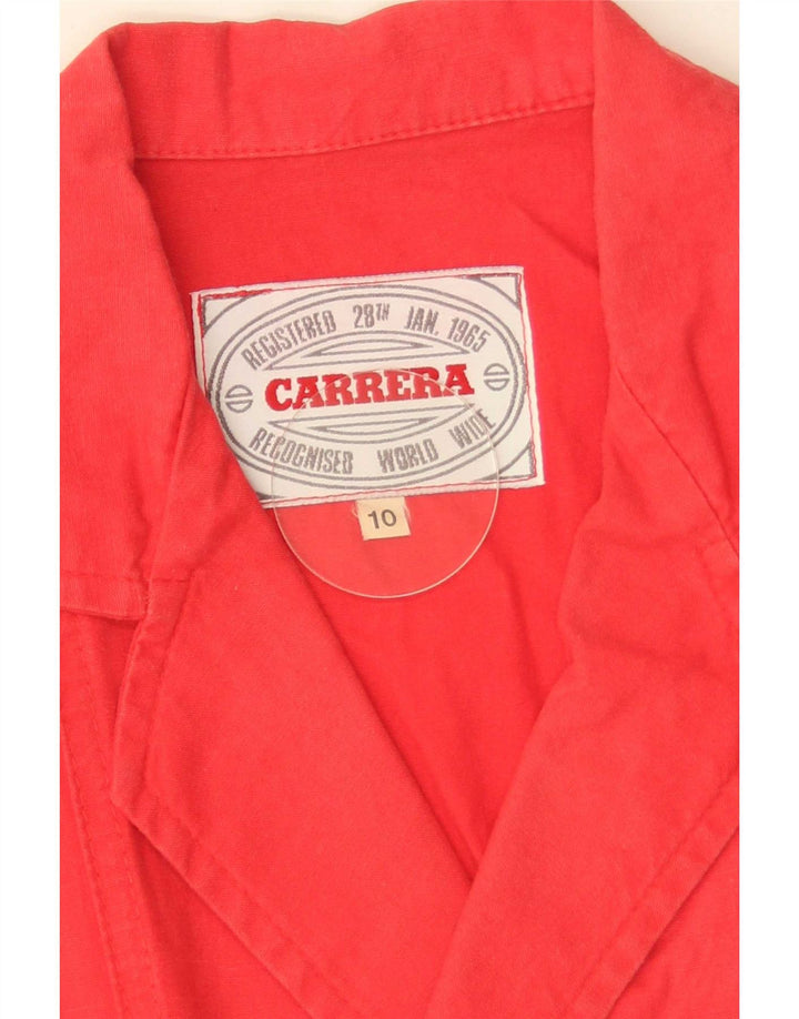 Jaqueta Carrera Feminina Crop Double Breasted Blazer Reino Unido 10 Pequeno Vermelho