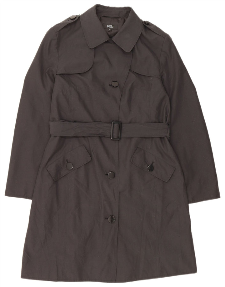 Casaco impermeável feminino MARKS & SPENCER UK 14 XL preto poliéster