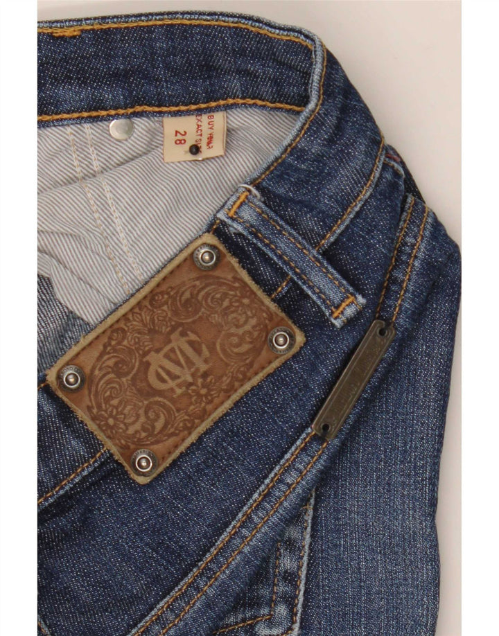 Marlboro Classics feminino jeans retos desgastados W28 L29 azul marinho