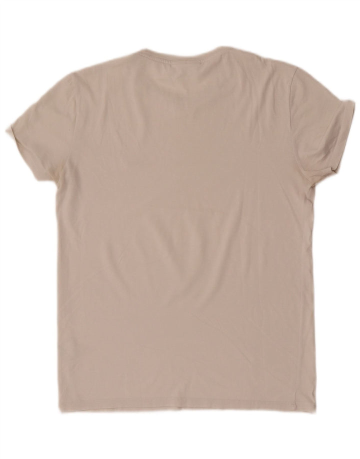Camiseta masculina Lacoste top pequeno algodão branco