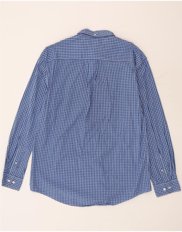 Camisa masculina Tommy Hilfiger XL azul algodão guingão