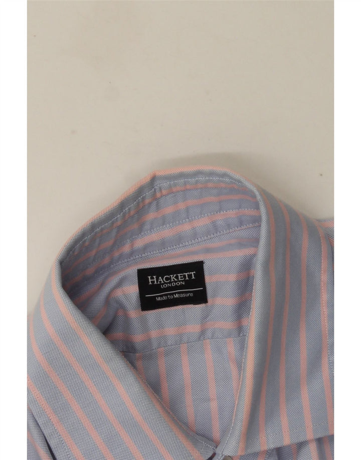Camisa formal masculina Hackett listrada azul médio