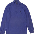 CHAPS Mens Zip Neck Sweatshirt Jumper Medium Blue Cotton Vintage Chaps and Second-Hand Chaps from Messina Hembry 