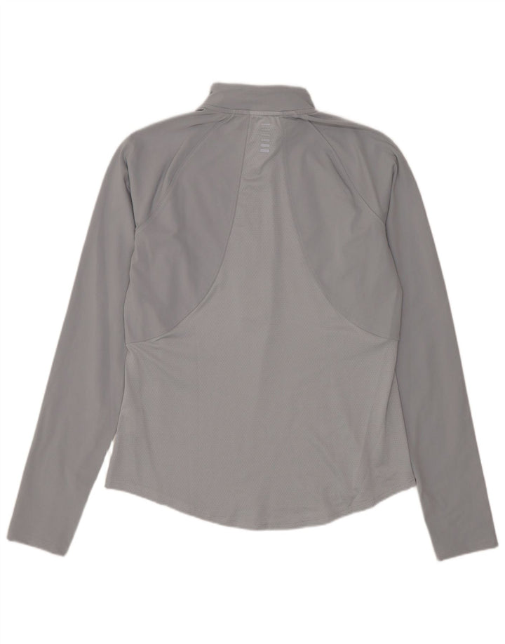 UNDER ARMOUR Feminino Heat Gear Pulôver Treino Top Reino Unido 10 Pequeno Cinza