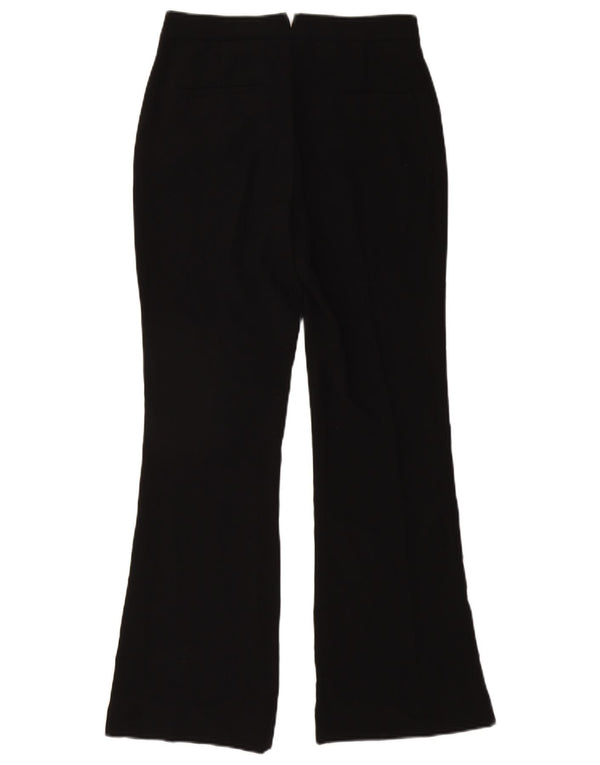 Calça feminina casual Zara Flare pequena W26 L30 preta