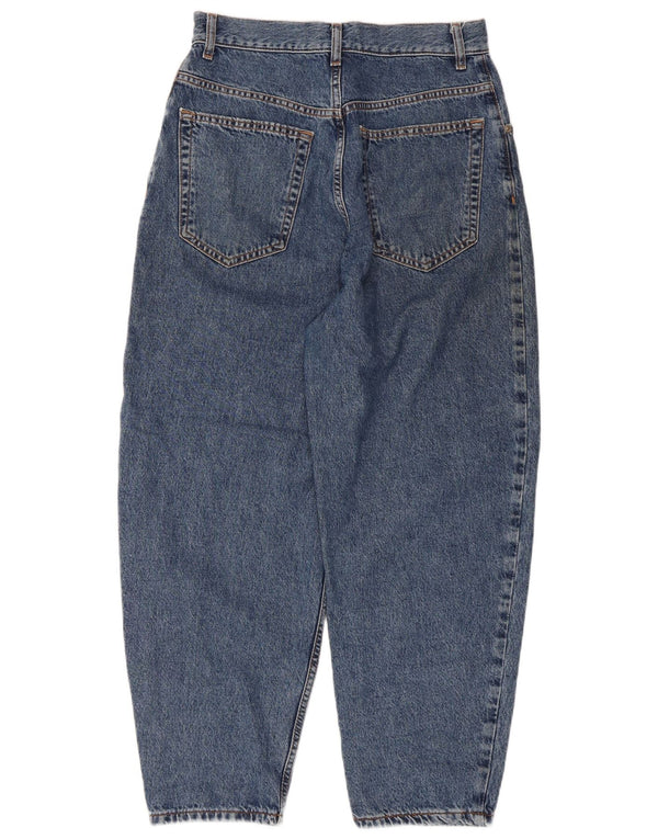 Topshop feminino balão cintura alta corte jeans cônico W28 L25 algodão azul