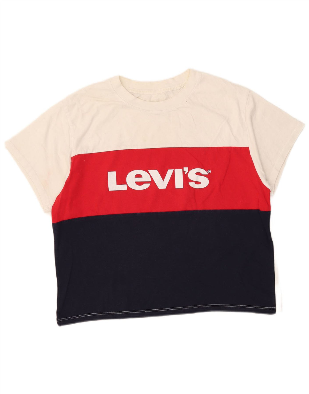 Camiseta feminina Levi's Crop Graphic UK 10 pequena multicolorida