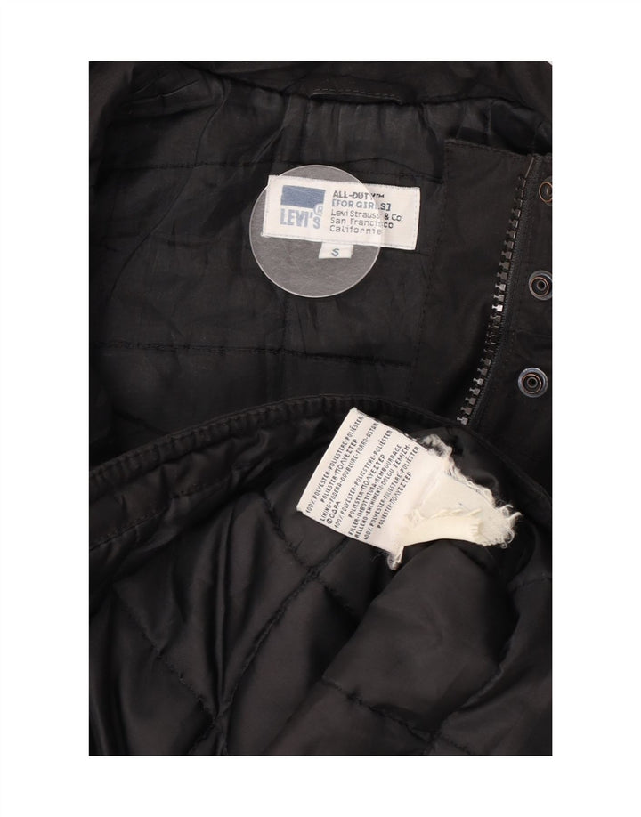 Casaco corta-vento feminino Levi's Loose Fit 8-9 anos pequeno preto poliéster