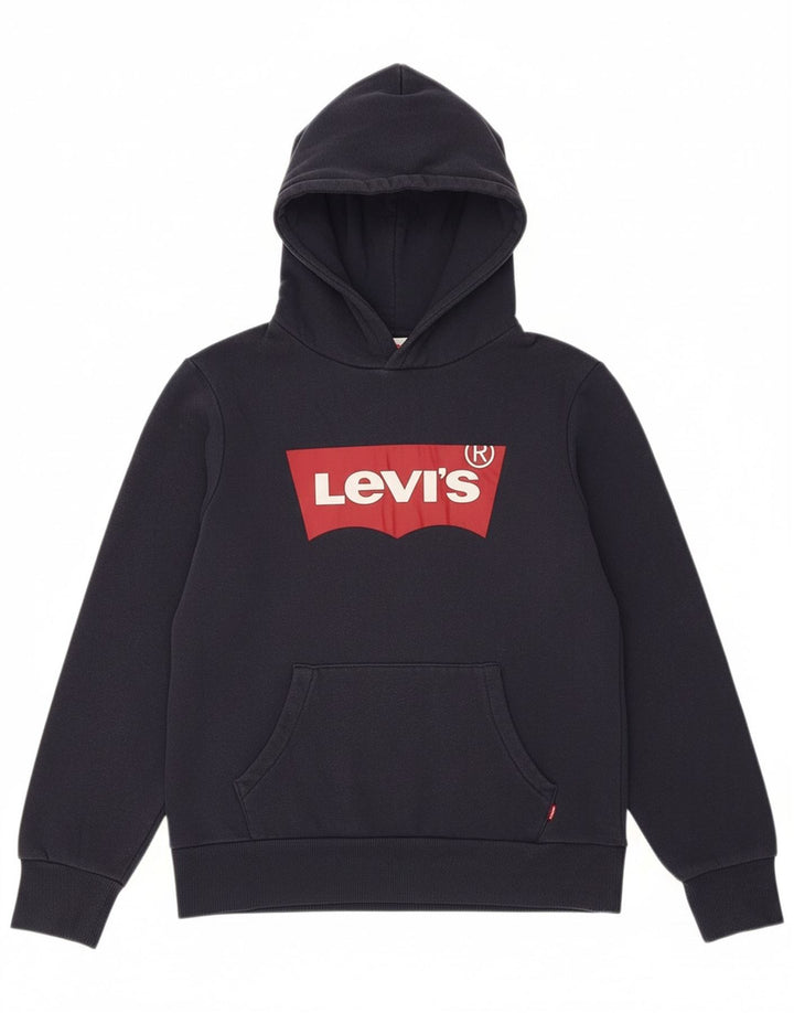 Suéter com capuz gráfico LEVI'S Boys 11-12 anos azul marinho algodão