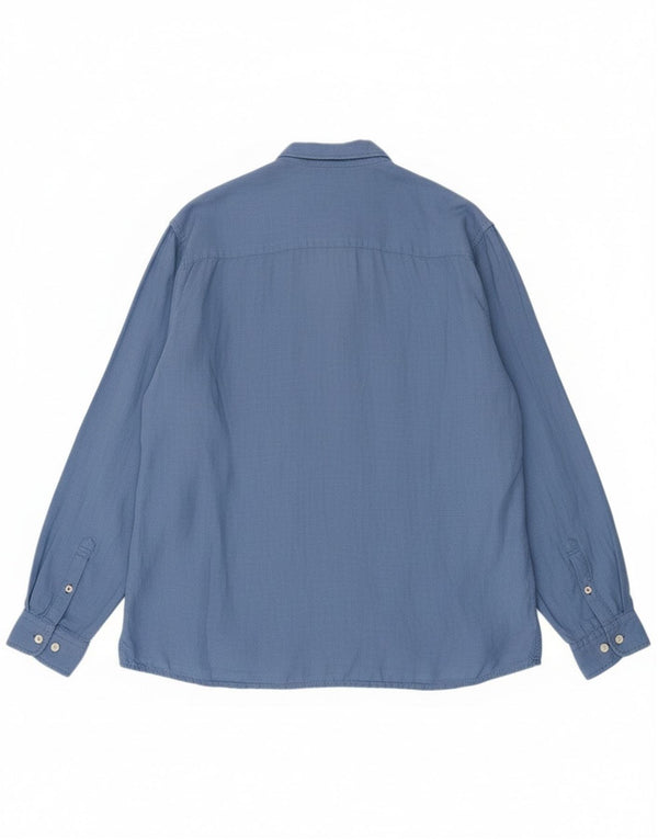 Camisa masculina casual Fat Face XL linho azul