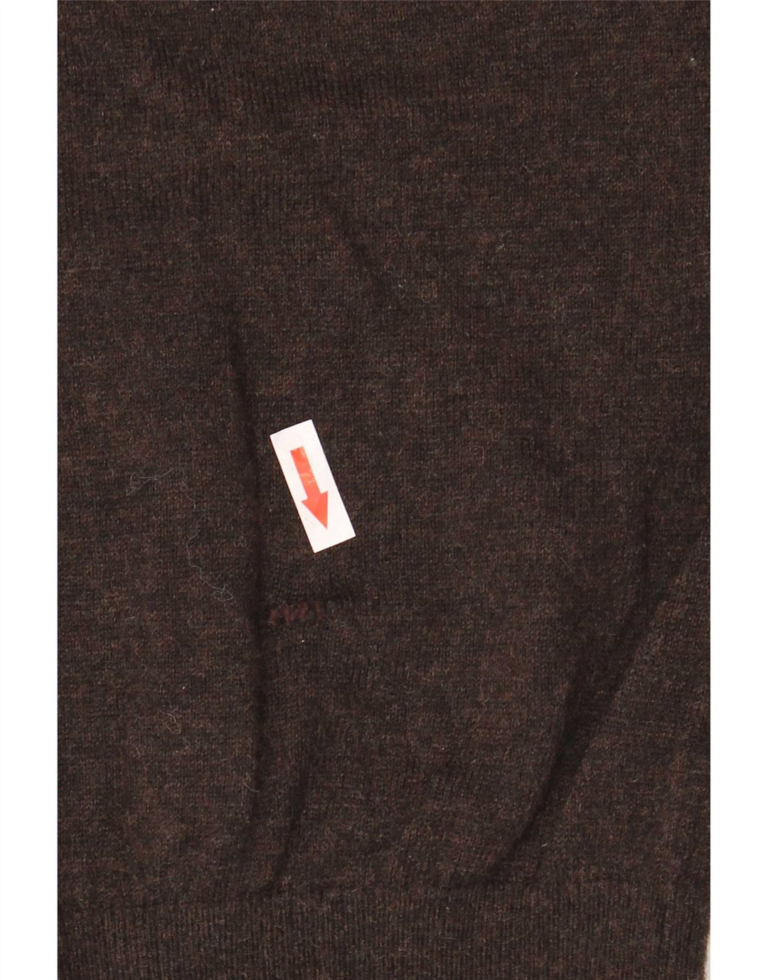 Suéter masculino Tommy Hilfiger com decote em V XL lã de carneiro marrom