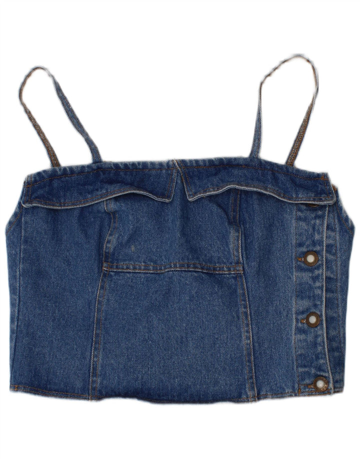 Rica Lewis Top curto jeans feminino IT 44 azul médio
