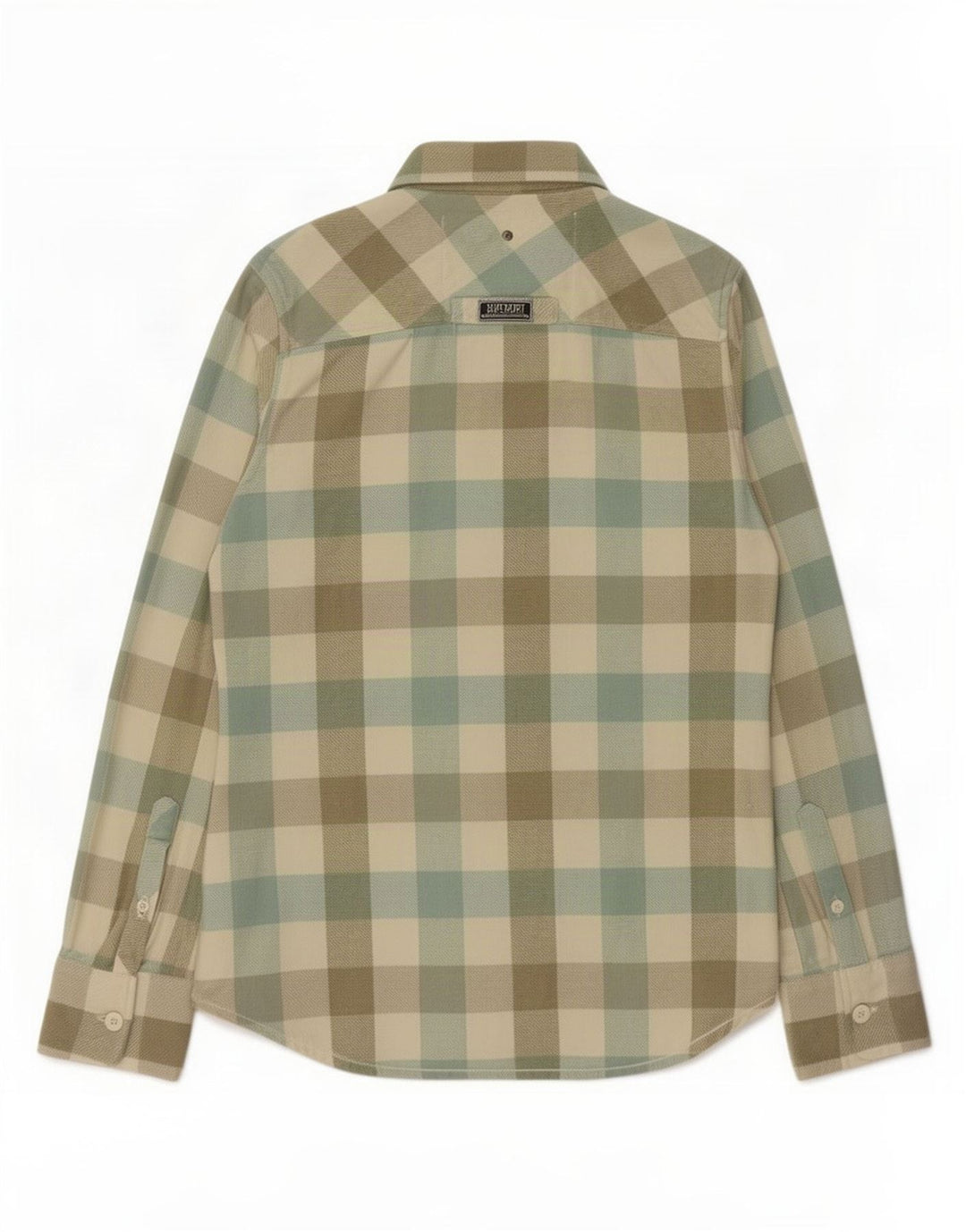 Camisa masculina Superdry de flanela verde médio algodão guingão